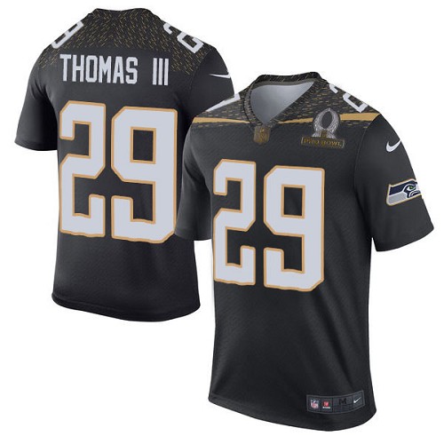 Men's Elite Earl Thomas III Nike Jersey Black - #29 Team Irvin 2016 Pro Bowl NFL Seattle Seahawks